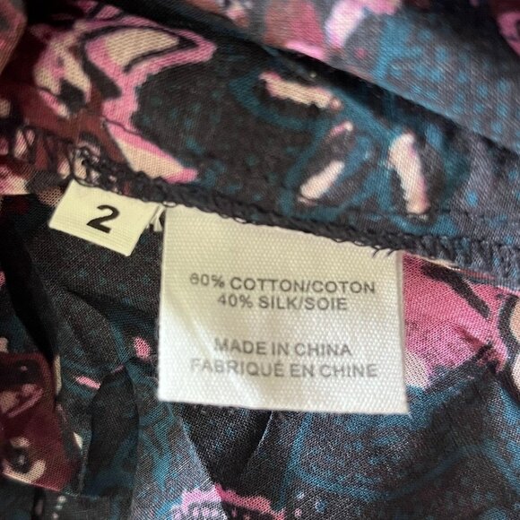 NWOT Ulla Johnson Silk Blend Ruffle Sleeve Floral Blouse Top Sz 2 Long sleeve - Picture 8 of 9